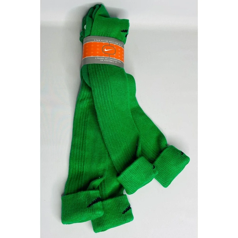 Nike Soccer Socks Size 10-13 Green 2 Pair Knee High‎ New with Tags NWT